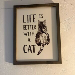 Hobby Lobby Cat Wall Art - Black and White